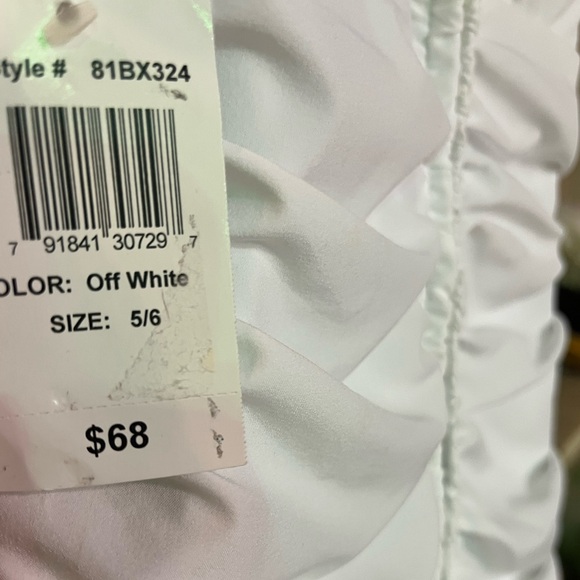 White Ruched Dress - Picture 3 of 3